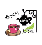 flower cafe ☆ 気軽に使える日常語（個別スタンプ：6）
